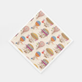 Serviette En Papier Ballons à air chaud rayé (Coin)