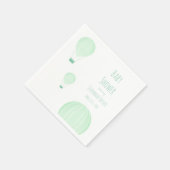 Serviette En Papier Ballons à air chaud vert | BABY SHOWER (Coin)
