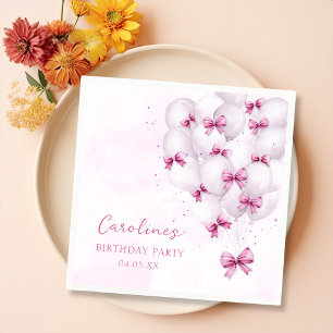 Serviette En Papier Ballons à cou rose Anniversaire serviettes