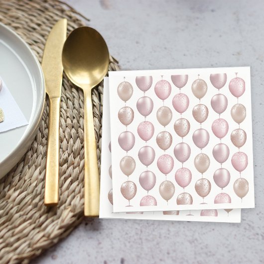 Serviette En Papier Ballons bleus Anniversaire