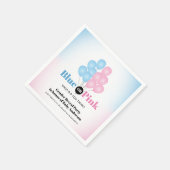 Serviette En Papier Ballons bleus ou roses Fête de révélation de genre (Coin)