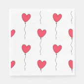 Serviette En Papier Ballons cardiaques (Devant)