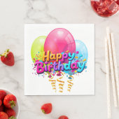 Serviette En Papier Ballons d'anniversaire (En situation)