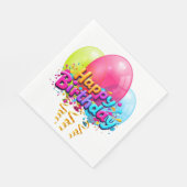 Serviette En Papier Ballons d'anniversaire (Coin)