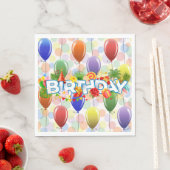 Serviette En Papier Ballons d'anniversaire (En situation)