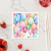 Serviette En Papier Ballons d'anniversaire (En situation)