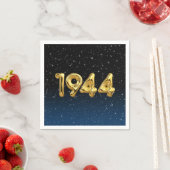 Serviette En Papier Ballons D'Anniversaire 1944 En Étoiles (En situation)