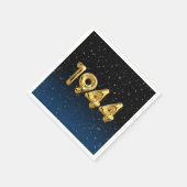 Serviette En Papier Ballons D'Anniversaire 1944 En Étoiles (Coin)