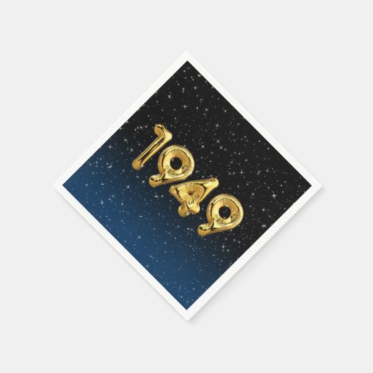 Serviette En Papier Ballons D'Anniversaire 1949 En Étoiles (Coin)