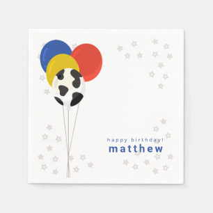 Serviette En Papier Ballons d'anniversaire de la ferme à imprimé vache