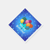 Serviette En Papier Ballons d'anniversaire heureux (Coin)