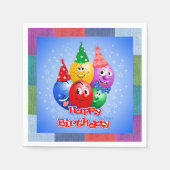 Serviette En Papier Ballons d'anniversaire joyeux (Devant)