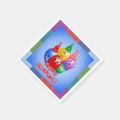 Serviette En Papier Ballons d'anniversaire joyeux (Coin)