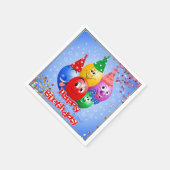 Serviette En Papier Ballons d'anniversaire joyeux (Coin)