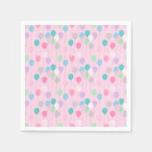 Serviette En Papier Ballons d'anniversaire mignon Motif sur Arrière -  (Devant)