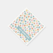 Serviette En Papier Ballons d'anniversaire Personnalisé (Coin)