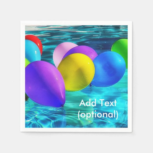 Serviette En Papier Ballons dans Piscine Papier de Piscine serviettes (Devant)