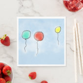 Serviette En Papier Ballons d'avril (En situation)
