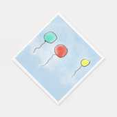 Serviette En Papier Ballons d'avril (Coin)