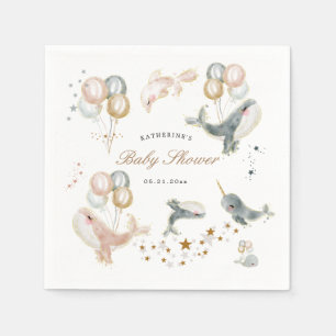 Serviette En Papier ballons de baleines magiques étoiles baby shower