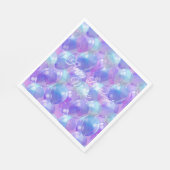 Serviette En Papier Ballons de fête d'anniversaire Turquoise violet mo (Coin)