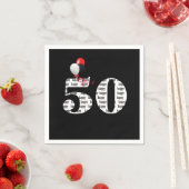 Serviette En Papier Ballons de fête du 50e anniversaire (En situation)