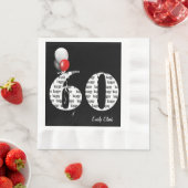 Serviette En Papier Ballons de fête du 60e anniversaire (En situation)