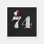 Serviette En Papier Ballons de fête du 74e anniversaire (Devant)