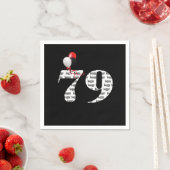 Serviette En Papier Ballons de fête du 79e anniversaire (En situation)