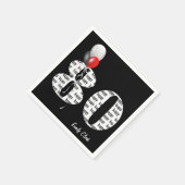 Serviette En Papier Ballons de fête du 80e anniversaire (Coin)
