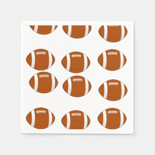 Serviette En Papier Ballons de football américain Brown blanc