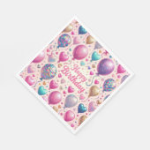 Serviette En Papier Ballons de Glitterie Anniversaire (Coin)