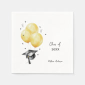 Serviette En Papier Ballons de remise de diplômes (Devant)