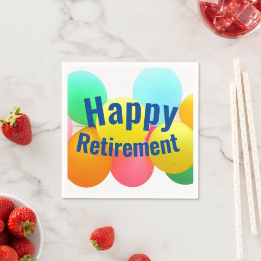 Serviette En Papier Ballons de retraite heureux (En situation)