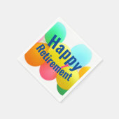 Serviette En Papier Ballons de retraite heureux (Coin)