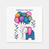 SERVIETTE EN PAPIER BALLONS D'ÉLÉPHANT WHIMSIQUES (Devant)