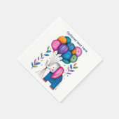 SERVIETTE EN PAPIER BALLONS D'ÉLÉPHANT WHIMSIQUES (Coin)