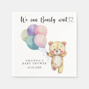 Serviette En Papier Ballons d'ours en peluche - on peut attendre