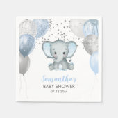 Serviette En Papier Ballons éléphants Baby showers mignons (Devant)