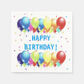 Serviette En Papier Ballons et papier de célébration Confetti serviett (Devant)