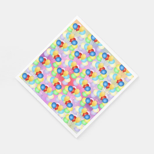 Serviette En Papier Ballons Festifs Lumineux (Coin)