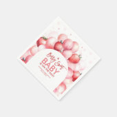 Serviette En Papier Ballons fraises Baby shower rouge et rose (Coin)