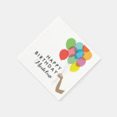 Serviette En Papier Ballons lumineux Customisés de joyeuses serviettes (Coin)