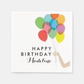 Serviette En Papier Ballons lumineux Customisés de joyeuses serviettes (Devant)