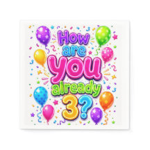 Ballons néon et confettis pour le 3ème anniversair