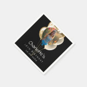 Serviette En Papier Ballons photo en or noir (Coin)