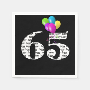 Serviette En Papier ballons pour la fête des 65 ans