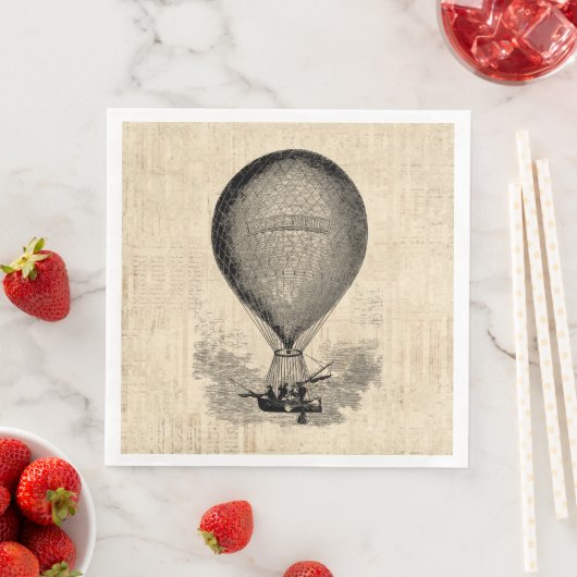 Serviette En Papier Balloon à air chaud à l'ancienne (En situation)