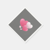 Serviette En Papier Balloon de coeur romantique Napkin - Love & Valent (Coin)
