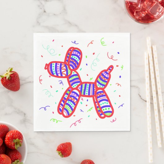 Serviette En Papier Balloon Dogs Party (En situation)